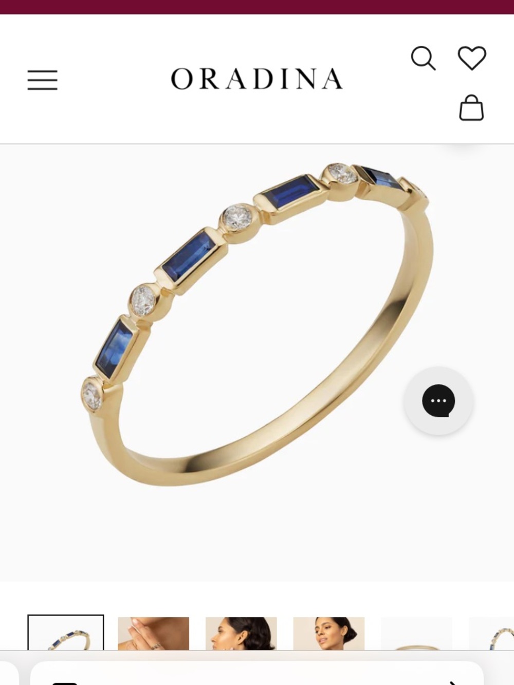 Oradina 14Kt Sapphire and Diamond Ring